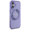 Original Case IPHONE 16 Guess Hardcase IML Flowers Wreath MagSafe (GUHMP16SHFWFCU) purple