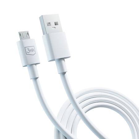 3MK KABEL HYPER USB/MICRO 1,2m 2,4A biały