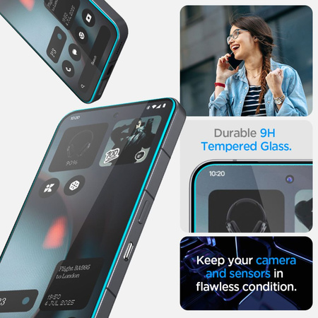 SZKŁO HARTOWANE SPIGEN GLAS.TR ”EZ FIT” 2-PACK NOTHING PHONE 3 CLEAR