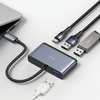 USAMS Adapter HUB 4w1 2xUSB 2.0/USB 3.0/ USB-C szary/dark grey SJ627HUB01 (US-SJ627)