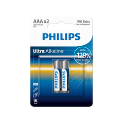 BATERIA PHILIPS AAA 2SZT BATERIE ULTRA ALKALINE Phil-LR03E2B/10