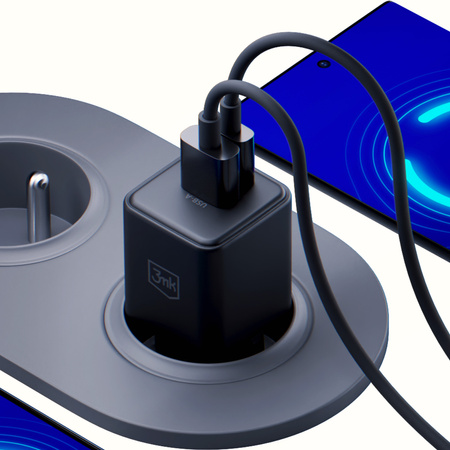 Accessories - 3mk Hyper GaN Charger 20W QC4+ PD PPS USB 1A1C Black EU