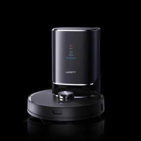 UWANT U100 Robot Vacuum Cleaner with Mop Function + Charging/Cleaning Station - Black