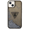 Oryginalne Etui IPHONE 14 PLUS Guess Hardcase Liquid Glitter Palm Collection transparentne czarne