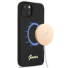 Guess GUHMP13MLSLMGBK iPhone 13 6.1 &quot;black / black hardcase Silicone Script Gold Logo