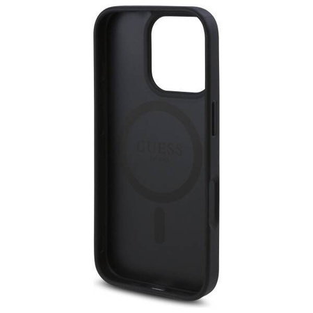 Original Case IPHONE 16 PRO MAX Guess Hardcase 4G Flowers Print MagSafe (GUHMP16XP4ROPEMCK) black