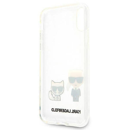 Original Case IPHONE XS MAX Karl Lagerfeld Hardcase Karl&Choupette (KLHCI65CKTR) transparent