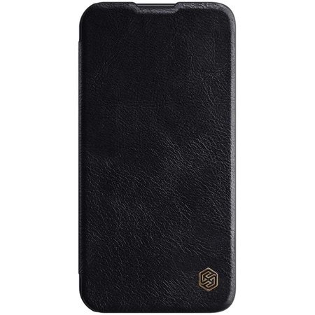 Nillkin Qin Leather Pro Case etui iPhone 14 Plus osłona na aparat kabura pokrowiec obudowa z klapką czarny