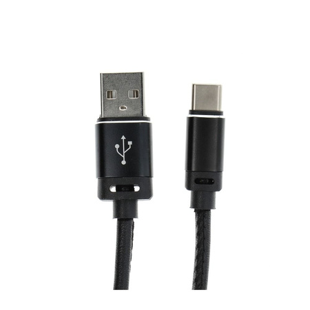 Kabel USB - USB-C 2.0 1M Długa Końcówka 8MM C366 czarny