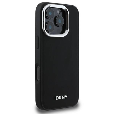 DKNY DKHMP16LPSCMCLK iPhone 16 Pro 6.3" czarny/black hardcase Plain Silver Logo MagSafe