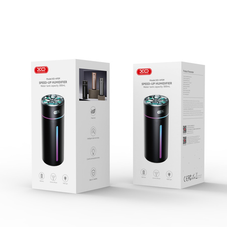 XO nawilżacz  powietrza HF09 podświetlany bezprzewodowy 300 ml różowy