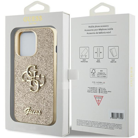 Original Handyhülle IPHONE 13 PRO MAX Guess Hardcase Glitter Script Big 4G