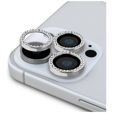 2in1 Set IPHONE 16 PRO MAX Guess BP Rhinestone silver
