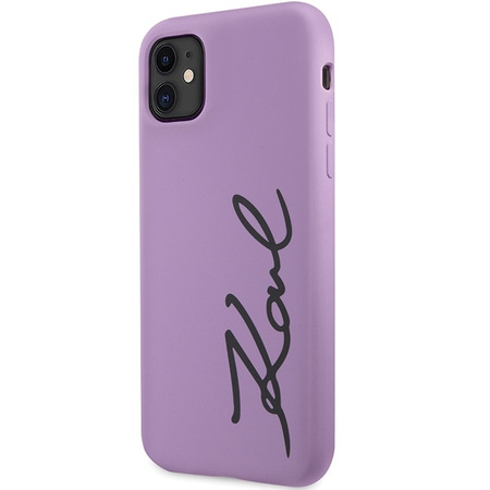 Karl Lagerfeld KLHCN61SKSVGU iPhone 11 / Xr 6.1&quot; purple/purple hardcase Silicone Signature