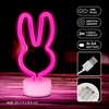 Neon na podstawce LED KRÓLICZEK różowy USB-C FSC-10 Forever Light