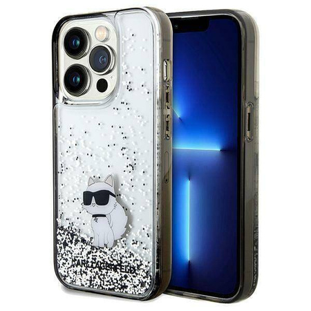 Karl Lagerfeld nakładka do iPhone 14 Pro 6,1&quot; KLHCP14LLKCNSK HC LIQ. GLITTER C transparentna
