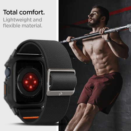 Spigen Lite Fit PRO Apple Watch 4/5/6/7/ 8/9/SE 44/45mm czarny/matte black ACS07103