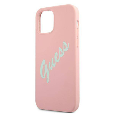 Guess GUHCP12SLSVSPG iPhone 12 mini 5,4" różowo zielony/green pink hardcase Silicone Vintage