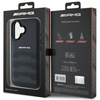 Original Handyhülle IPHONE 16 Mercedes AMG Hardcase Leather Debossed Lines Black Logo (AMHCP16SGSEBK) schwarz