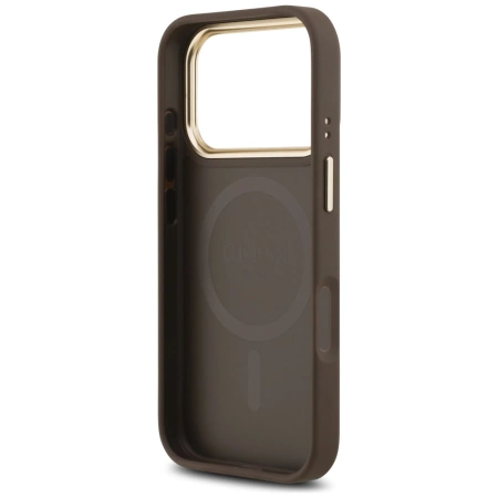 Guess 4G Stripe MagSafe case for iPhone 17 Pro - brown