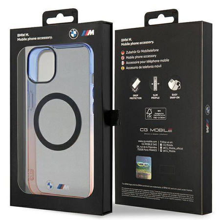 Hülle BMW BMHMP14SHTGE iPhone 14 6.1&quot; grau/grau Hardcase Gradient Bumper MagSafe