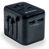 Verbatim Adapter podróżny EU/UK/US 2xUSB-A UTA-01 czarny/black 49543