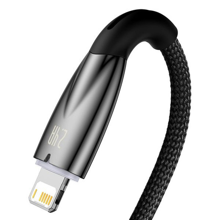 BASEUS kabel USB A do Apple Lightning 8-pin 2,4A Glimmer Series CADH000201 1m czarny