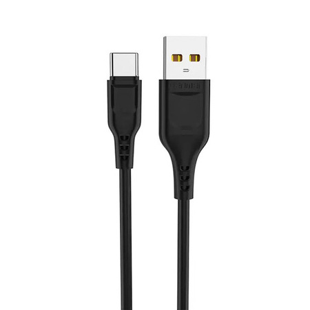 ŁADOWARKA SIECIOWA 2.4A + KABEL TYP-C USB CZARNA DENMEN 2400mA DC01 12W BLACK