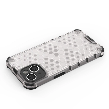 Honeycomb case for iPhone 14 Plus armored hybrid cover black