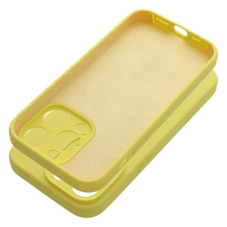 Futerał SILICONE 2mm do IPHONE 14 Pro żółty