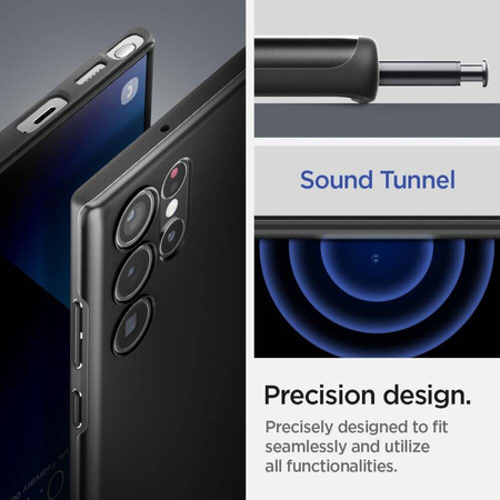 Case SAMSUNG GALAXY S22 ULTRA Spigen Thin Fit black