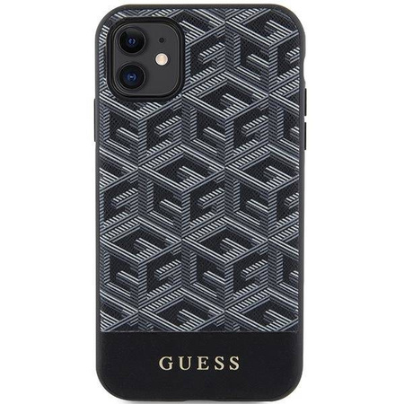 Guess GUHMN61HGCFSEK iPhone 11 / Xr 6.1" czarny/black hardcase GCube Stripes MagSafe