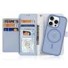 Dux Ducis Lawa iPhone 16 Pro Leather Case with Detachable Magnetic Wallet - Blue