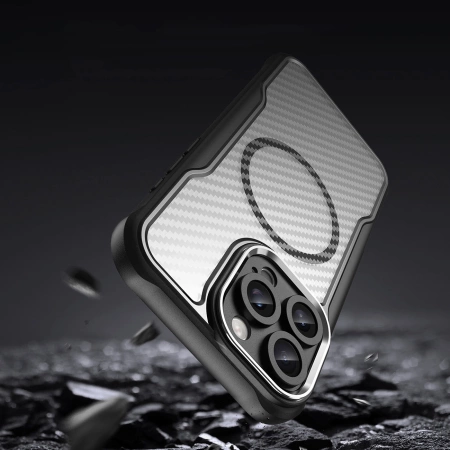 Leading Series MagSafe Silicone Case for iPhone 16 Pro - Black