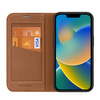 Dux Ducis Skin X2 etui do iPhone 14 Plus pokrowiec z magnetyczną klapką brązowy