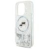 Karl Lagerfeld nakładka do iPhone 16 Pro Max 6,9" KLHMP16XLGKCSGH przezroczysta Hardcase Liquid Glitter Karl&Choupette Head MagSafe