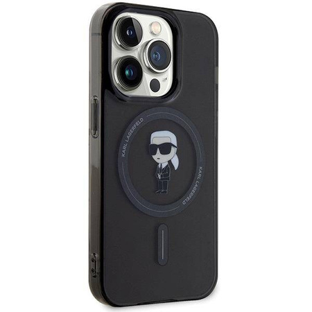 Karl Lagerfeld nakładka do iPhone 14 Pro Max 6,7&quot; KLHMP14XHFCKNOK czarna HC MAGSAFE IML IKONIK