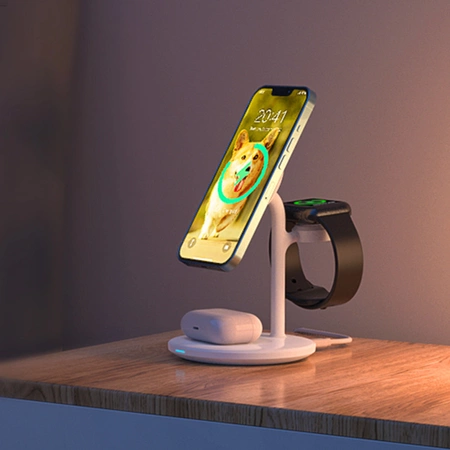 Choetech 3in1 induktive Ladestation iPhone 12/13/14, AirPods Pro, Apple Watch schwarz (T585-F)