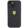 Ferrari Quilted Metal Logo-Hülle für iPhone 15 – Schwarz
