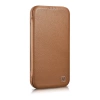 iCarer CE Premium Leather Folio Case skórzane etui iPhone 14 Pro z klapką magnetyczne MagSafe brązowy (WMI14220714-BN)