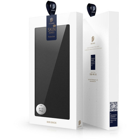 Etui do iPhone 15 Plus pokrowiec z klapką i portfelem Dux Ducis Skin Pro - czarne