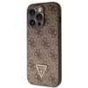 Original Handyhülle IPHONE 14 PRO Guess Hardcase Crossbody 4G Metal Logo (GUHCP14LP4TDSCPW) braun