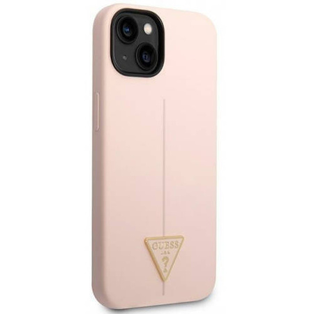 Guess Silicone Triangle Logo - Etui iPhone 14 (różowy)