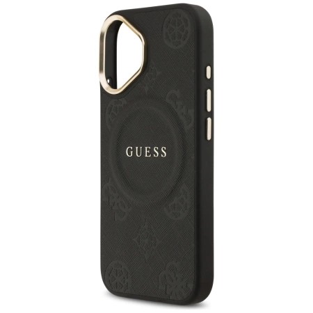 Guess Peony Hot Stamp MagSafe Case für iPhone 17 - Schwarz