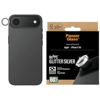 PanzerGlass Hoops Glitter Displayschutzfolie aus gehärtetem Glas für iPhone Air, Silber