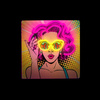 Neon ART LED POWER WOMAN żółto fioletowy FLA02 Forever Light