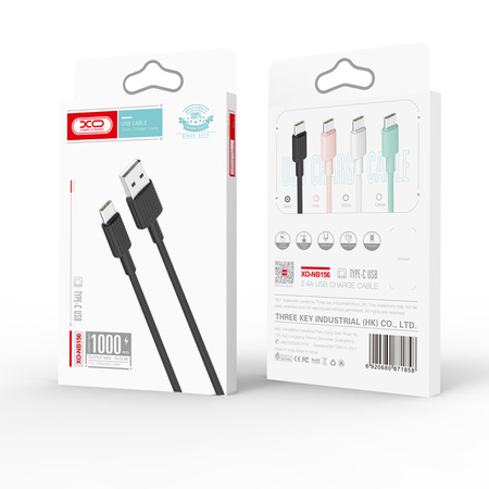 XO kabel NB156 USB - USB-C 1,0 m 2,4A biały