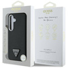 Original Handyhülle SAMSUNG GALAXY S25 Guess Grained Triangle Logo MagSafe schwarz