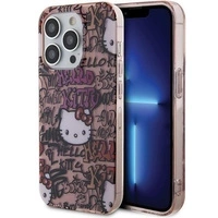 Hello Kitty IML Tags Graffiti case for iPhone 14 Pro - pink
