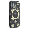 Oryginalne Etui IPHONE 16 Guess Hardcase IML Peony On 4G Background MagSafe (GUHMP16SH4PYEEK) czarne